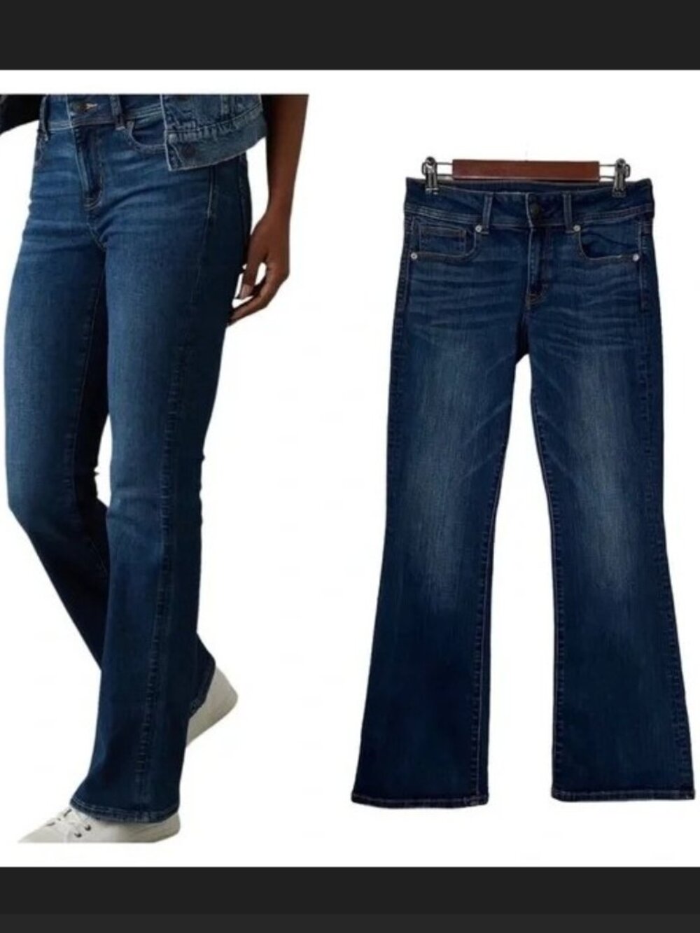 AMERICAN EAGLE SUPER STRETCH KICK BOOT JEANS SIZE 6/28 NWT